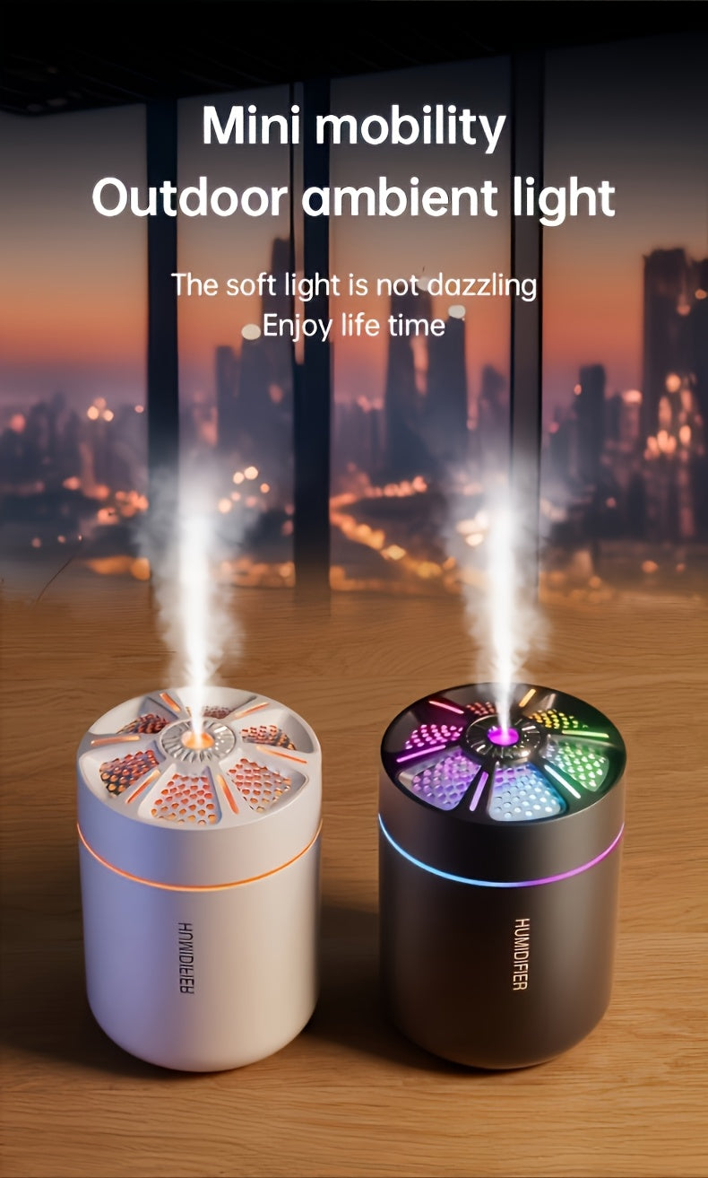 180ml (6.1 fl oz) Mini USB Humidifier & Aromatherapy Diffuser – Quiet Portable Cool Mist for Home, Bedroom & Car, Durable Plastic