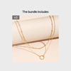 Boho Chic Gold-Tone Ring Necklace for Women – Zinc Alloy Heart Charm Pendant, Layered Chain Jewelry for Casual Wear & Gifts