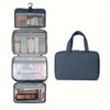 Large Capacity Foldable Travel Organizer Bag - Zippered Minimalist Polyester Pouch with Shoulder Strap