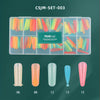 Dual-Form Nail Extension Forms – 5 Styles Clear Acrylic Nail Tips with Graduation Lines & Number Markings for Salon and Home Manicures