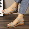 Women's Stylish Comfortable Sandals – Lightweight Cushioned Sole, Adjustable Hook-and-Loop Open Toe