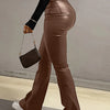 High-Waist Stretch Flare Jeans for Women — Comfort Fit with Pockets, Non-See-Through