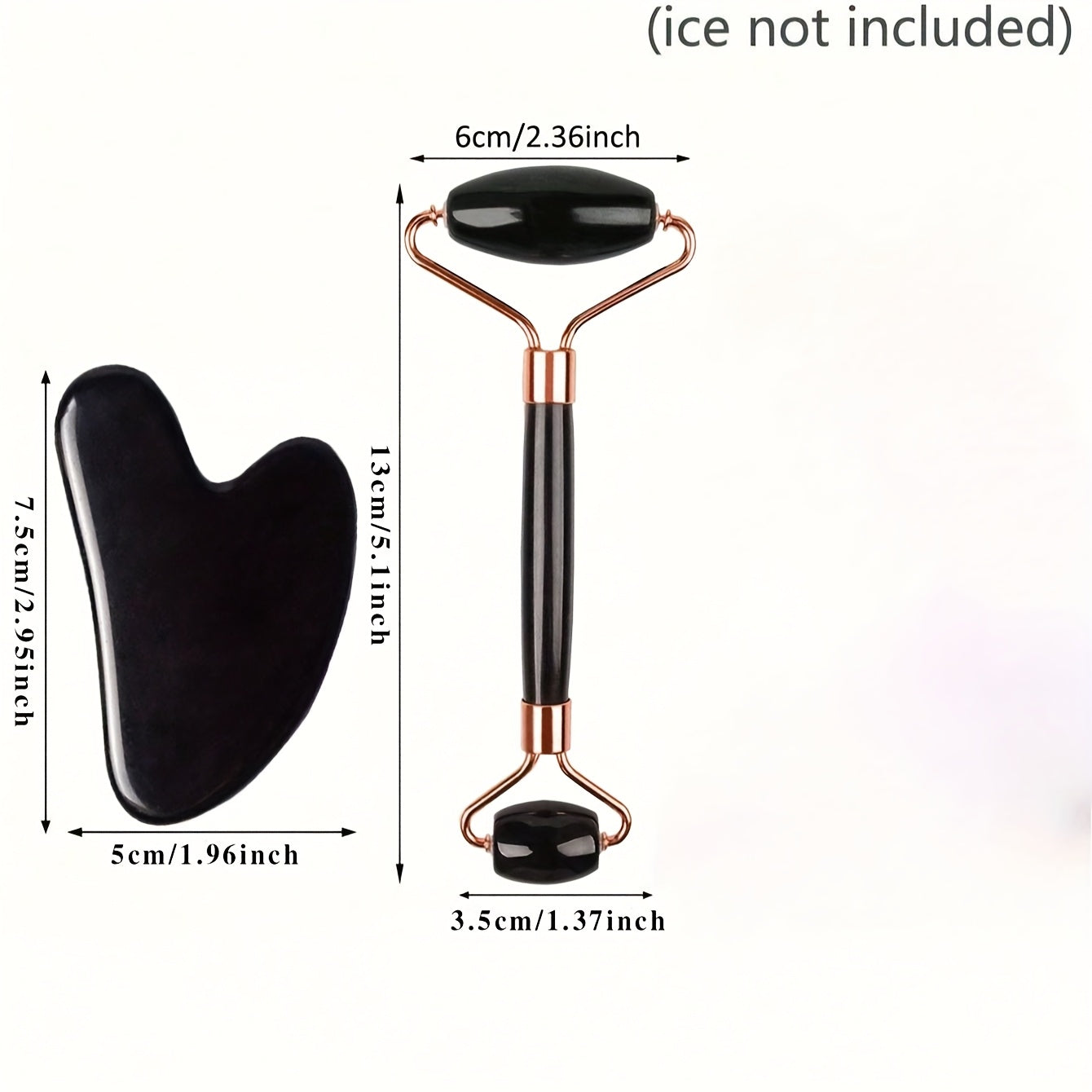 3-Piece Facial Ice Roller & Gua Sha Massage Set - Silicone Ice Grid Roller, Popsicle Ice Pack & Body/Back Scraping Board, Light Beige