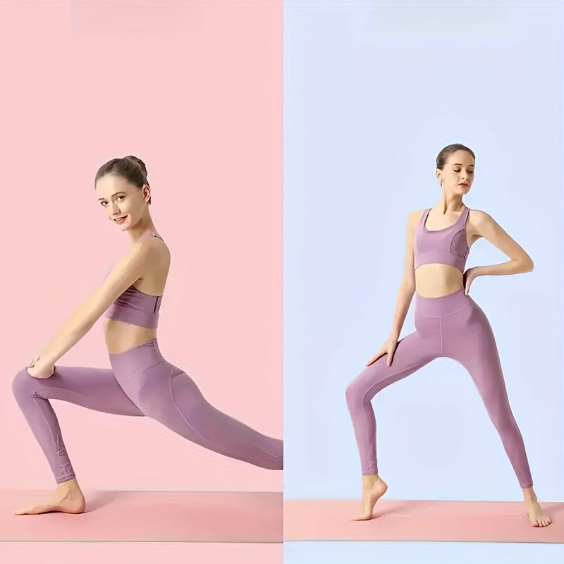 3mm EVA Yoga Mat - Non-Slip Moisture-Resistant Exercise Mat for Yoga, Pilates & Home Gym (Pink/Purple/Blue)