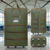 Expandable Foldable Wheeled Storage Bag - Heavy-Duty Nylon Rolling Suitcase with In-Line Skate Wheels, Multi-Compartment Travel Luggage