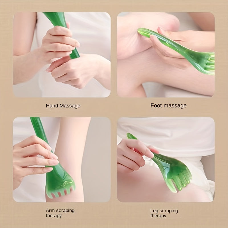 Five-Claw Resin Head Massage Comb - Wide-Tooth Scalp & Neck Scraping Tool, Nose Scraper, Mother's Day Gift