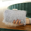 Vintage Tassel Chain Shoulder Bag for Women - Detachable Strap Evening Clutch with Buckle Closure