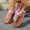 Women's Flat Sandals Slip-On Open Toe PU Casual Summer Shoes