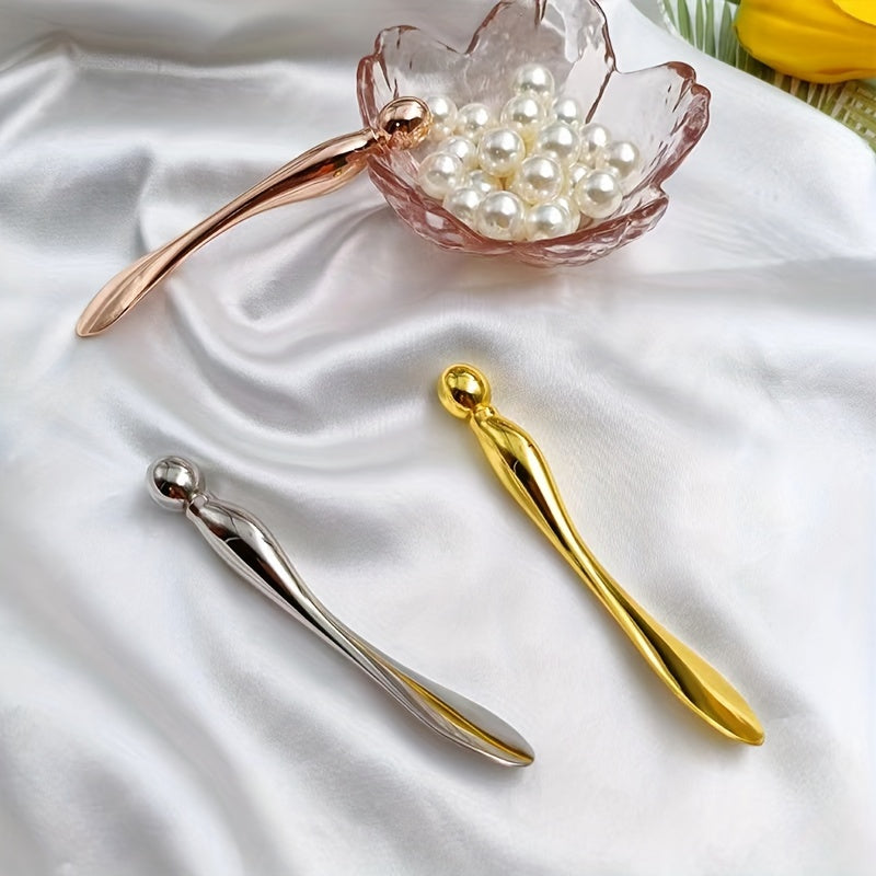 2-Pack Metal Eye Cream Applicator & Facial Roller Massage Wand - Reduce Puffiness, Eye Massage Tool