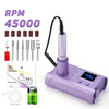 Cordless Electric Nail Drill Kit – 40,000+ RPM USB Rechargeable Manicure & Pedicure Set (Stainless Steel & Plastic)