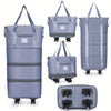 3-in-1 Expandable Travel Bag with Wheels — Lightweight Carry-On Backpack with Telescopic Handle