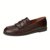 Women's Retro Tassel Loafers – Slip-On Cushioned Insole & Non-Slip Rubber Sole, All-Season Brown