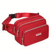 Women's Nylon Zipper Clutch Bag - Solid Color with Polyester Lining