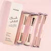 4-Piece Double-Ended Makeup Brush Set – Foundation Contour Blush Powder Eyeshadow Concealer Highlight – Soft Synthetic Brushes for Travel Gift