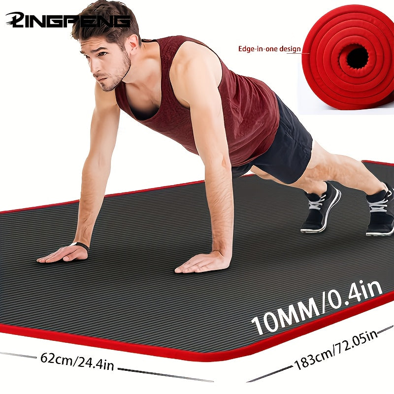 Lingpeng Non-Slip NBR Yoga Mat – Thick Durable Grip for Pilates & Fitness, Portable & Easy to Clean