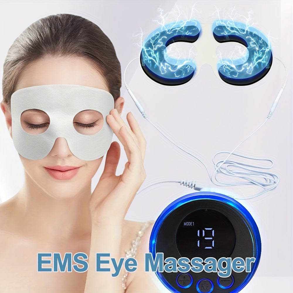 FDA Cleared KTS EMS Facial & Eye Massager Pro — Microcurrent TENS for Face Slimming, Anti-Aging & Eye Lift, 6 Modes 10 Levels, USB Rechargeable