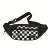 Lightweight Foldable Unisex Waist Bag - Large Capacity Crossbody with Adjustable Strap, Multi-Compartment Color-Block (Pink/Green/Blue/Black/White)