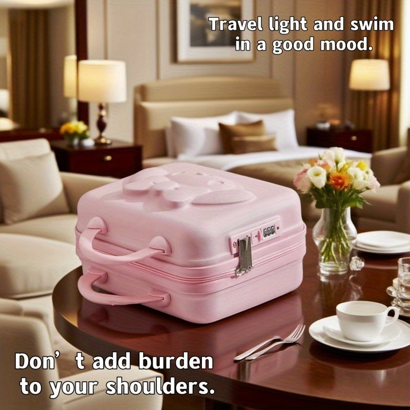 Sanrio Hello Kitty & Big-Eared Rabbit Pink Tote Bag with Cosmetic Case – Large Capacity Kawaii Handbag for Travel & Daily Use