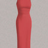 Elegant Sleeveless Crew Neck Bodycon Dress for Women Ruched Bust Spring Summer