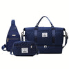 Large Capacity Multifunctional Travel & Gym Bag Set – Quilted Polyester Toiletry & Clothes Organizer
