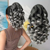 12-inch (30 cm) Ombre Brown to Blonde Deep Wave Short Ponytail Extension - Heat-Resistant Synthetic Claw Clip Hairpiece for Women & Girls