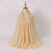 Windproof Chiffon Hijab Scarf - Lightweight Solid Color Shawl & Head Wrap for Women, Travel & Beach