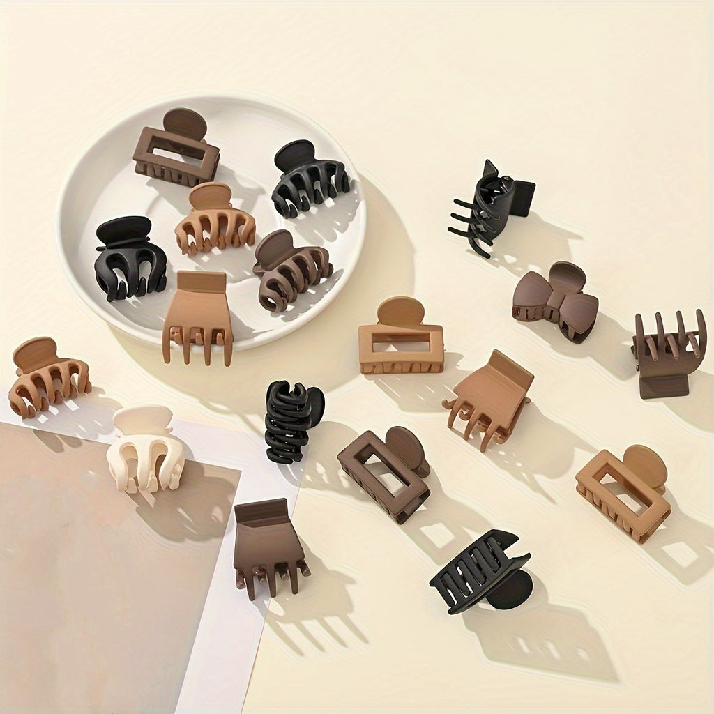 3-Pack Matte Shark Hair Claw Clips Solid Color Elegant Hair Clips for Women