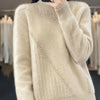 Plus Size Women's Half-Turtleneck Sweater - Ribbed Black Long Sleeve Pullover, Medium Stretch, Machine Washable for Spring/Fall