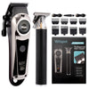 Men's USB Rechargeable Hair Clipper & Beard Trimmer Set with LCD Power Display, 4 Guide Combs – Travel Grooming Kit