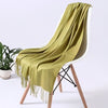 Women's Tassel Long Scarf - Lightweight All-Season Polyester Shawl & Air-Conditioning Wrap
