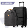 20-Inch (51 cm) PP Hybrid Carry-On Luggage with Silent Swivel Wheels, Combination Lock & Telescoping Handle - Fits 14-Inch Laptop, Travel Suitcase for Men & Women