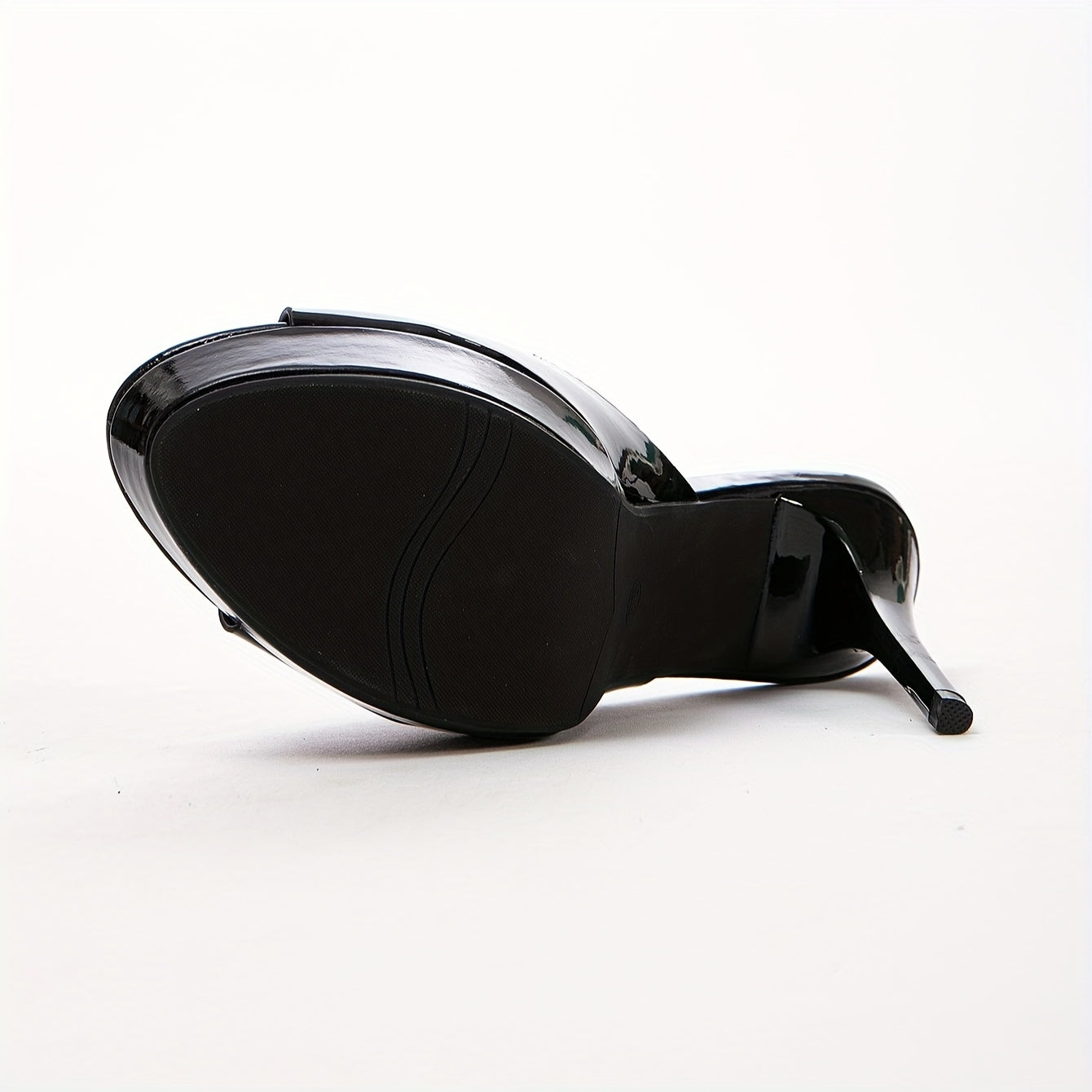 Chic Summer Women's Stiletto Sandals - Peep Toe High Heel Platform with Faux Upper & Rubber Sole