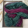 Gradient Blue Pleated Scarf - Lightweight Breathable Viscose Shawl Wrap, Boho Beach & Casual Long Scarf