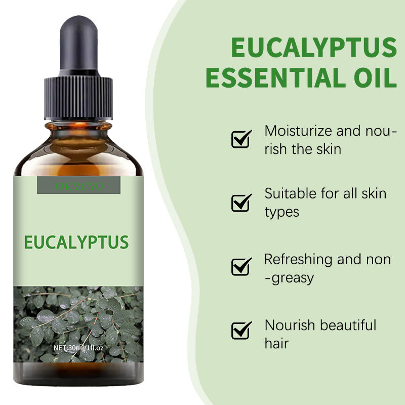 Natural Eucalyptus Essential Oil 1.01 oz (30 ml) – Moisturizing Multi-Purpose Oil for Skin, Hair & Massage