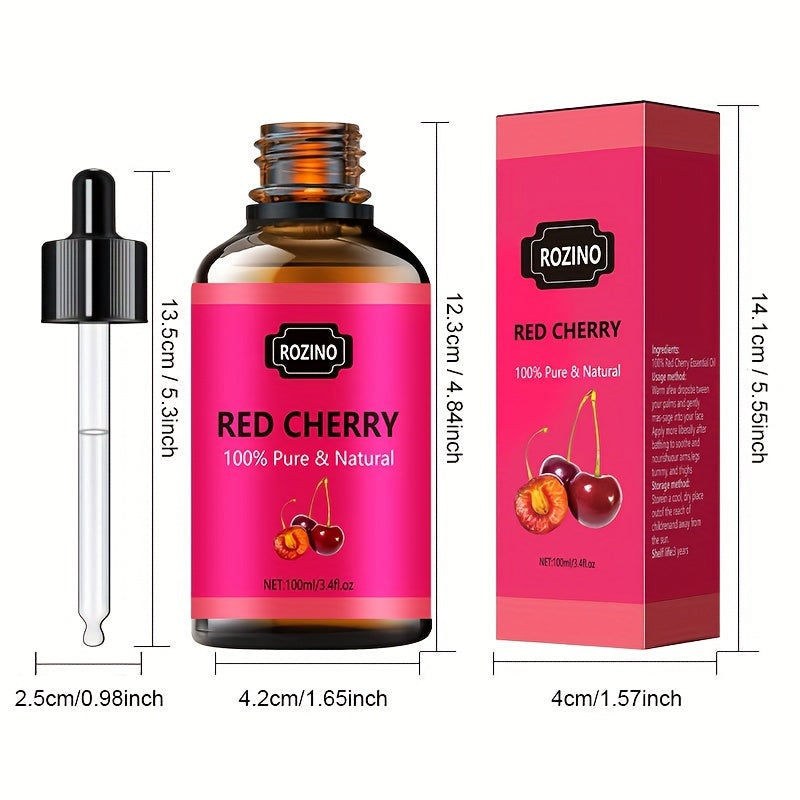 100% Pure Cherry Essential Oil – Sweet Hydrating Plant Oil for Skin, Hair, Nails, Massage & Aromatherapy