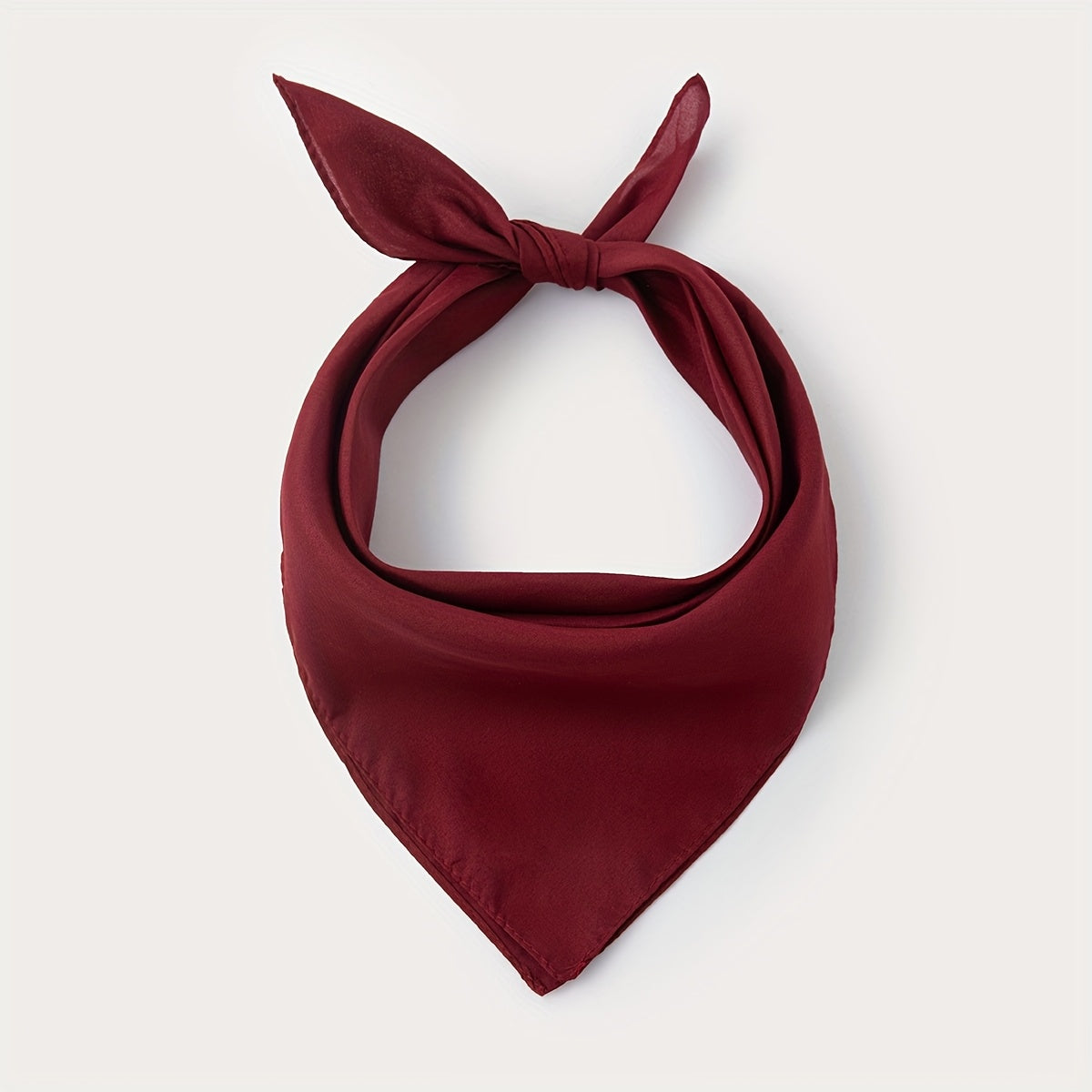 Elegant Women's Solid Square Scarf - Soft Polyester Neck Wrap, Shawl & Headscarf for Casual & Formal Wear