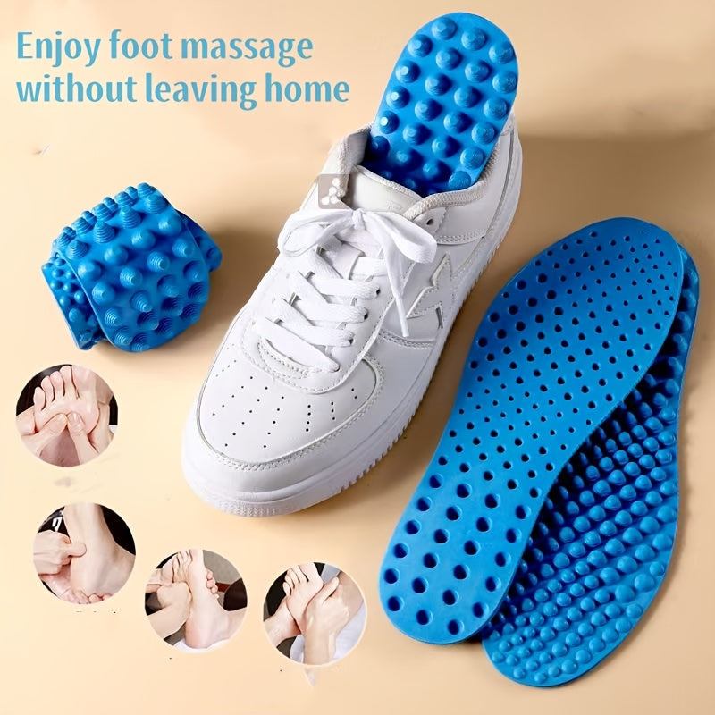 1 Pair Reflexology Massage Insoles - Acupressure Foot Massager Shoe Pads for Pain Relief & Comfort