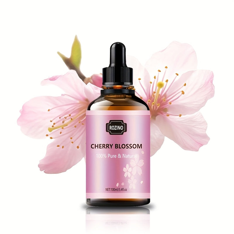 ROZINO 100% Pure Cherry Blossom Essential Oil – Plant Oil for Hair, Face & Body | Sensitive Skin Friendly (Dilute Before Use)