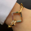 Double Buckle Stainless Steel Bracelet for Women & Girls, Elegant Everyday Gift for Valentine's Day