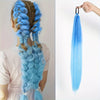 28-inch (71 cm) Long Straight Synthetic Ponytail Extension with Elastic Band - Black Heat-Resistant Soft Fiber