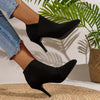 Women's Slip-On Pointed Toe Stretch High Heel Pumps — Slim Stiletto Casual Walking Shoes