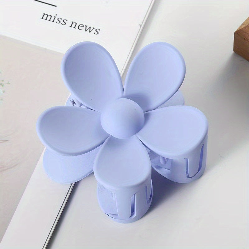 Flower Frosted Candy Hair Claw Clip – Non-Slip Strong Hold Jaw Clip for Women & Girls