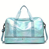 Large Laser Pattern Travel Duffel Bag - Carry-On Overnight Weekender for Music Festivals