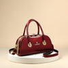 Rhinestone Faux Leather Shoulder Bag with Removable Strap & Top Handle – Elegant Evening Clutch