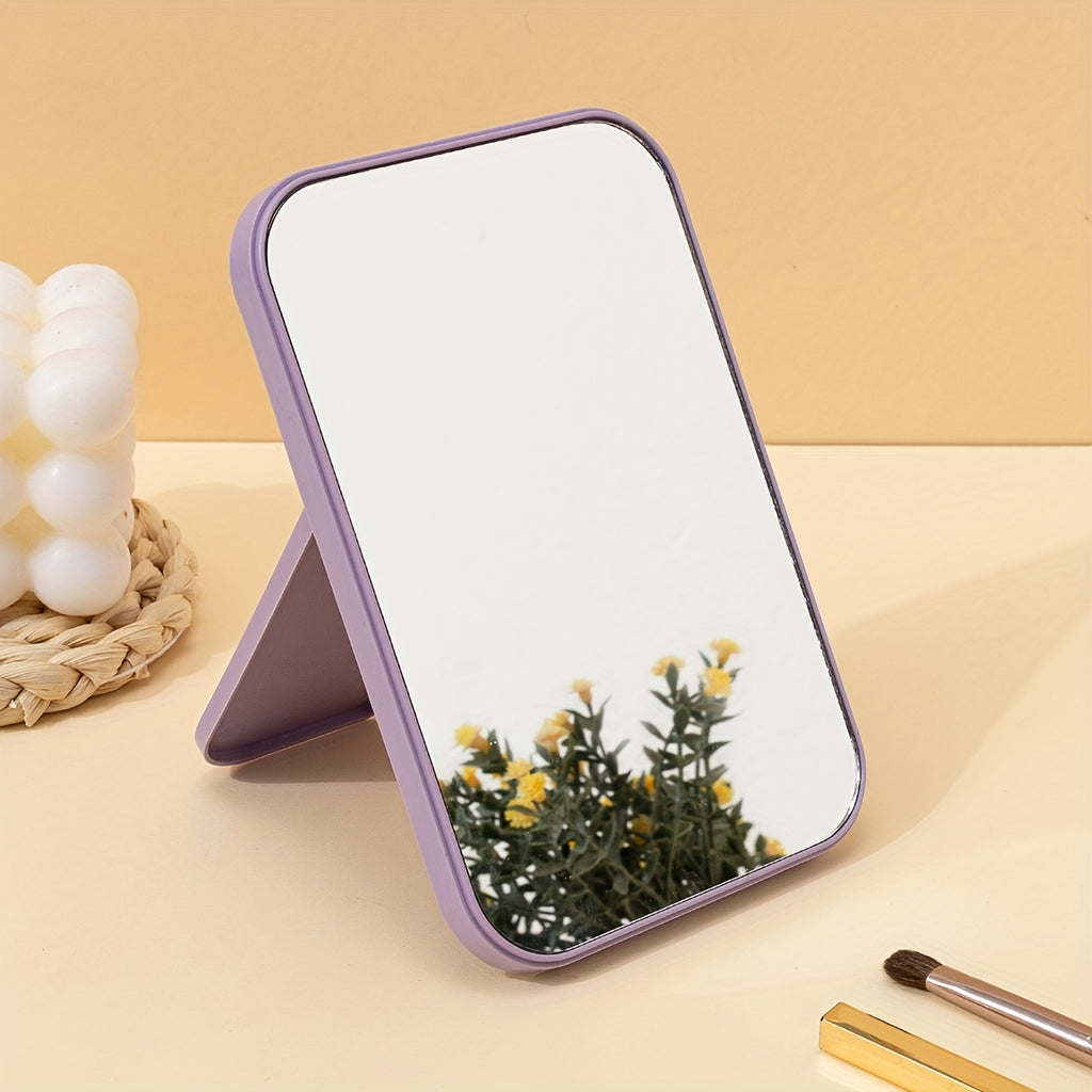 Portable Folding Desktop Makeup Mirror - Princess-Style Compact Vanity for Travel & Dorms, Perfect Women's Gift