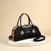 Rhinestone Faux Leather Shoulder Bag with Removable Strap & Top Handle – Elegant Evening Clutch