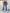 Women's Slim-Fit Stretch Imitation Denim Bell-Bottom Jeans - Bootcut Flare, White & Blue Wash, All-Season, Machine Washable