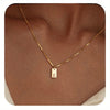 Initials Necklace for Women, 14K Gold Plated Delicate Monogram Pendant, Personalized Name Jewelry Gift