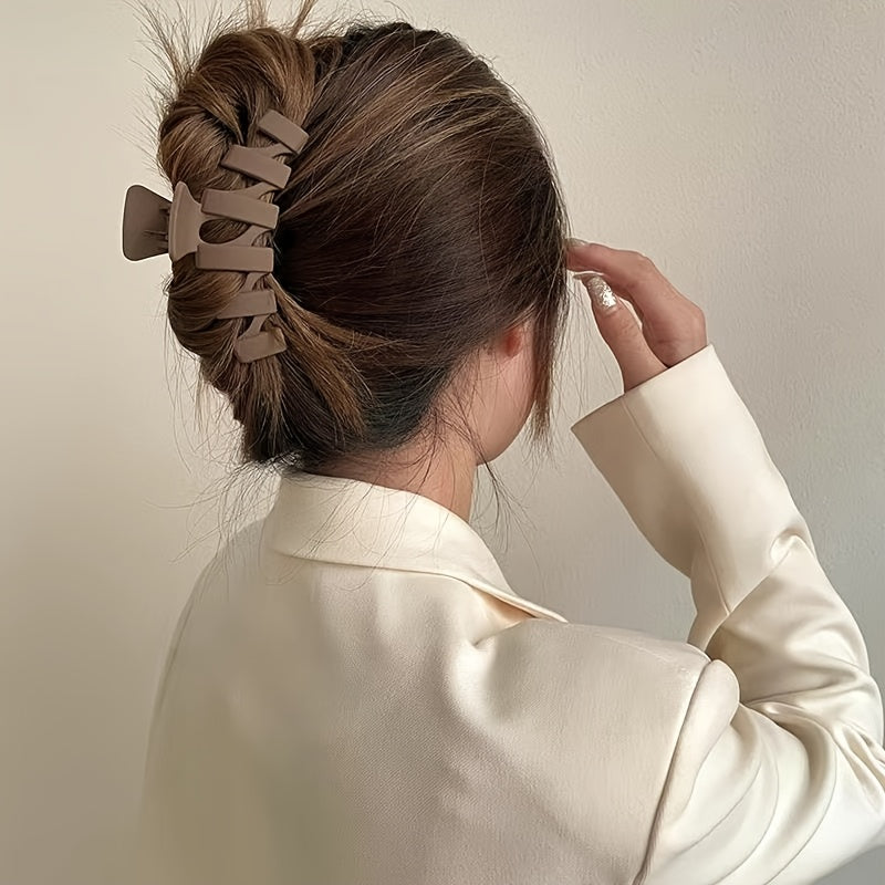 5-Pack Large Acrylic Hair Claw Clips for Thick Hair, Shark Clip Set for Updos Buns & Ponytails, Minimalist Elegant Hair Accessories