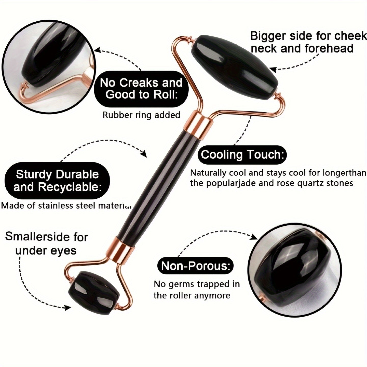 3-Piece Facial Ice Roller & Gua Sha Massage Set - Silicone Ice Grid Roller, Popsicle Ice Pack & Body/Back Scraping Board, Light Beige